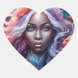 Adesivo Quadrado Sia Mia - Coleção de Arte da Série Mermaid