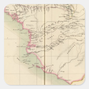 Adesivo Quadrado Sierra Leone da Guiné de Guiné-Bissau, África