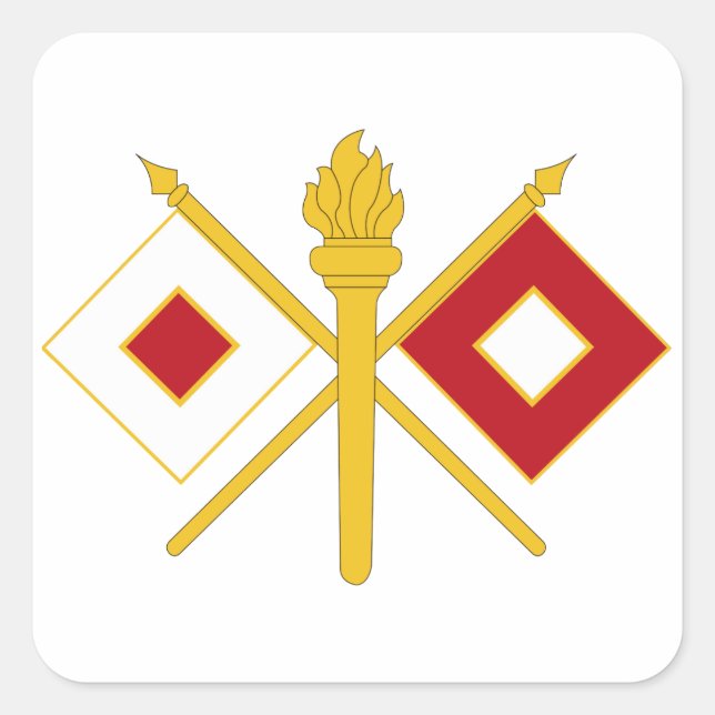 Adesivo Quadrado Signal Corps Insignia (Frente)
