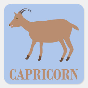 Adesivo Quadrado Signo de Capricórnio Cabra