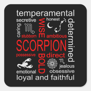 Adesivo Quadrado Signo Zodiacal Escorpião