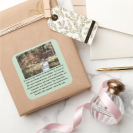 Adesivo Quadrado Silencioso Inspirativo