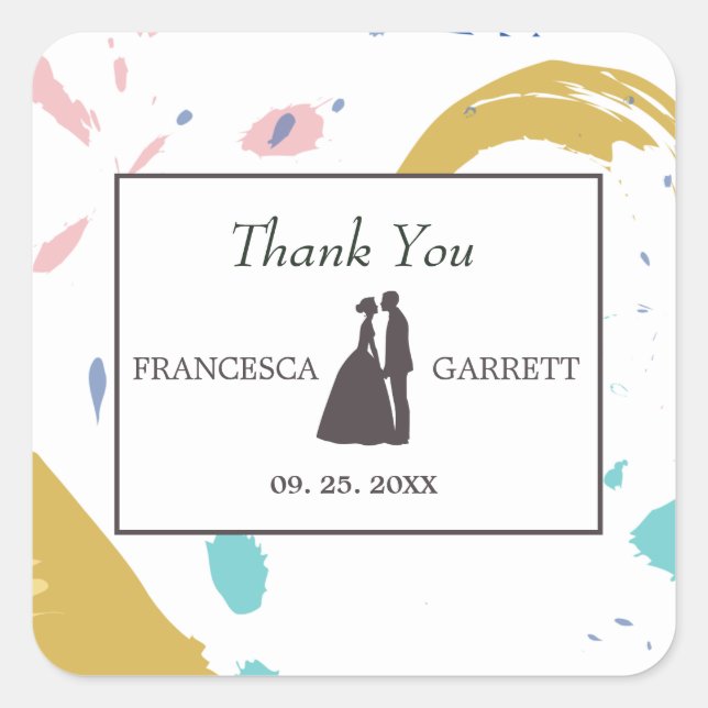 Adesivo Quadrado Silhouette de cinzas (Frente)