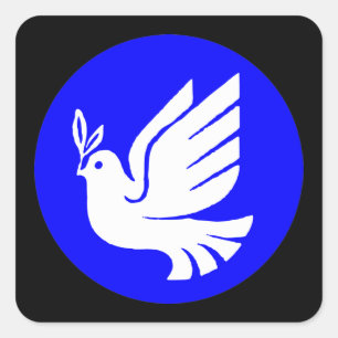 Adesivo Quadrado Silhueta Branca Muito Divertida