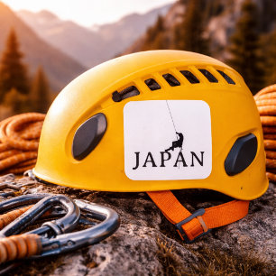 Adesivo Quadrado Silhueta Minimalista de Cordilheira Japonesa