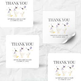 Adesivo Quadrado Silly Goose Baby Shower