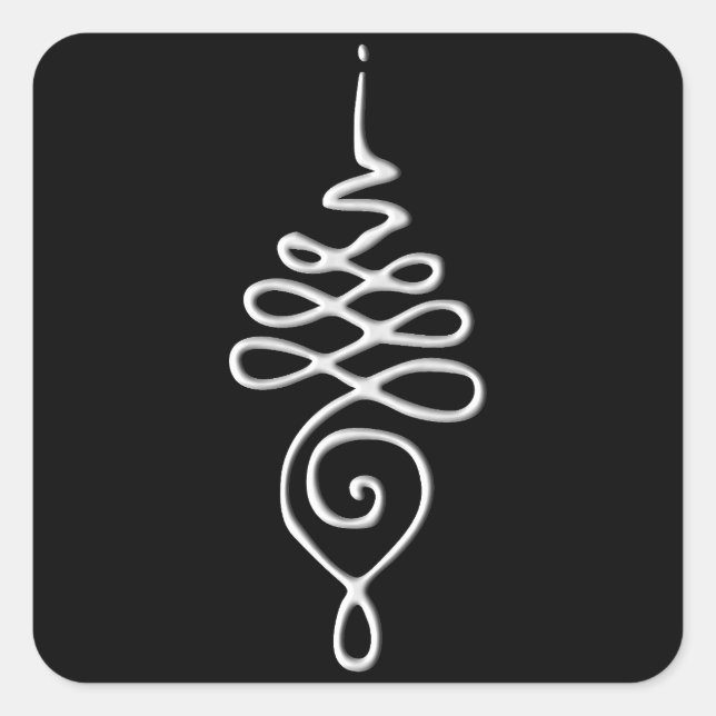 Adesivo Quadrado Silver Unalome  (Frente)