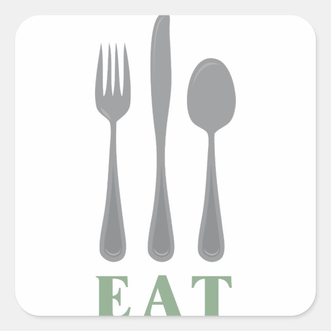 Adesivo Quadrado Silverware (Frente)