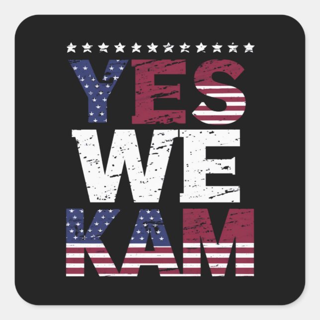 Adesivo Quadrado Sim, Kam Dizendo Cotação (Frente)