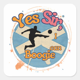 Adesivo Quadrado Sim Senhor eu posso Boogie com Futebolista 