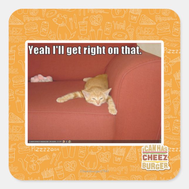 Adesivo Quadrado Sim, vou direto ao assunto. (Frente)