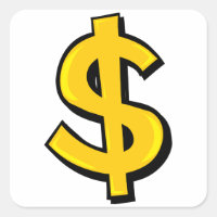 Símbolo amarelo de dólar