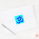 Adesivo Quadrado Símbolo Aqua e Azul Om (Envelope)