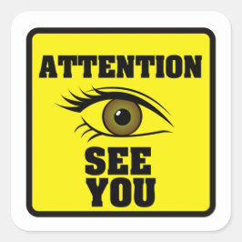 Adesivo Quadrado Símbolo CCTV NOTICE Vinyl Sticker