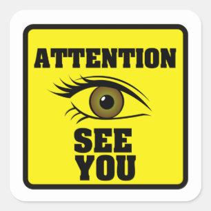 Adesivo Quadrado Símbolo CCTV NOTICE Vinyl Sticker