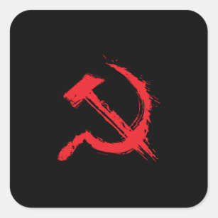 Adesivo Quadrado Símbolo comunista soviético