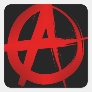 Adesivo Quadrado Símbolo da anarquia