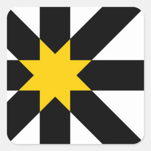 Adesivo Quadrado Símbolo da bandeira da Sutherland - Escócia cruzad
