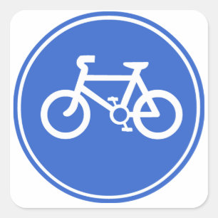 Adesivo Quadrado Símbolo da bicicleta