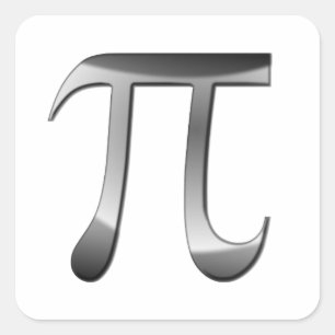 Adesivo Quadrado Símbolo da Letra Grega Pi