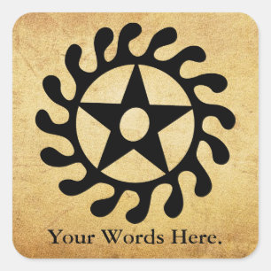 Adesivo Quadrado Símbolo das mudanças & das transições da vida 