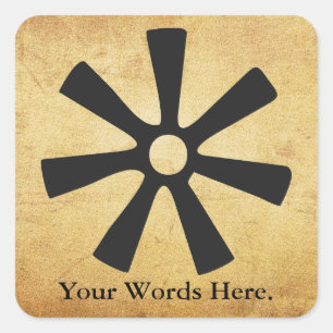 Adesivo Quadrado Símbolo de ANANSE NTONTAN   da sabedoria,