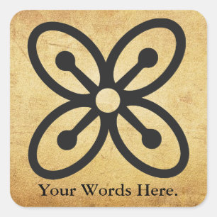 Adesivo Quadrado Símbolo de BESE SAKA   da afluência, poder,