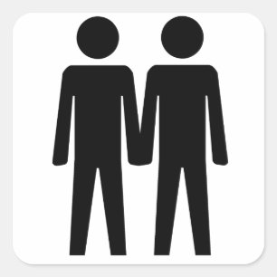 Adesivo Quadrado Símbolo de Casal Gay