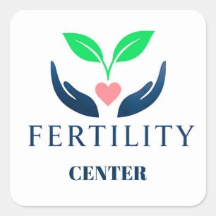 Adesivo Quadrado Símbolo de Esperança de Fertilidade para Mulheres