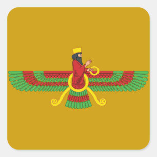 Adesivo Quadrado Símbolo de Faravahar