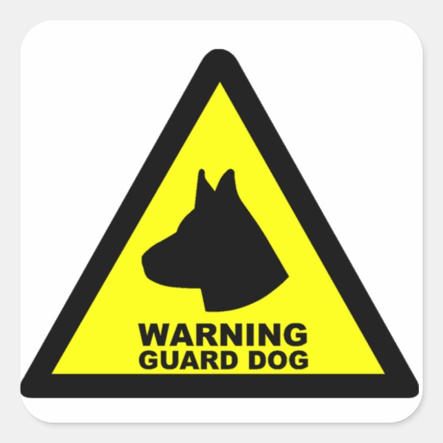 Adesivo Quadrado Símbolo de guarda (Frente)