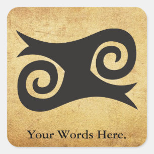 Adesivo Quadrado Símbolo de KWATAKYE ATIKO da bravura e do