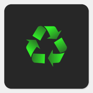 Adesivo Quadrado Símbolo de reciclar