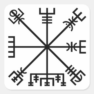 Adesivo Quadrado Símbolo de Vegvisir
