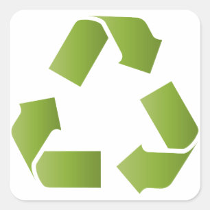 Adesivo Quadrado SÍMBOLO DO reciclar