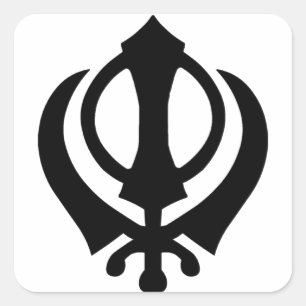 Adesivo Quadrado Símbolo do sikh de Khanda