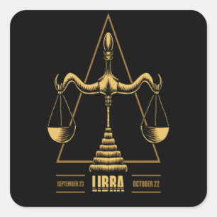 Adesivo Quadrado Símbolo Libra Zodiac