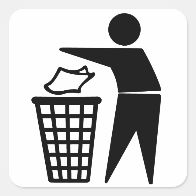 Adesivo Quadrado Símbolo Não Litro (Frente)