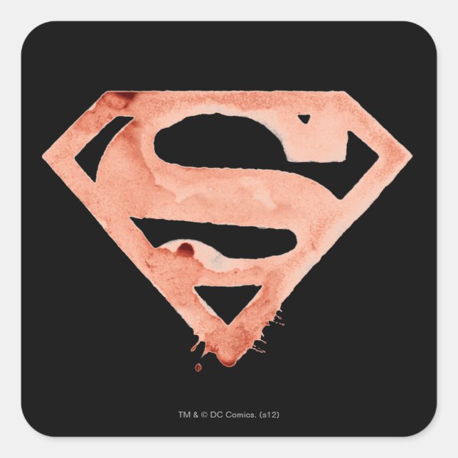 Adesivo Quadrado Símbolo S do Café - Vermelho (Frente)