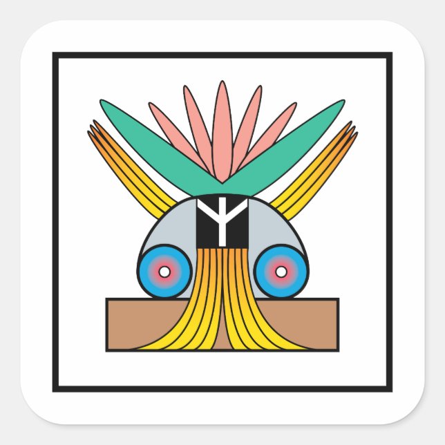 Adesivo Quadrado Símbolo Salome Peace Sticker (Frente)