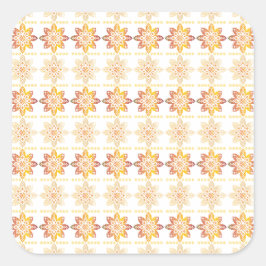 Adesivo Quadrado Símbolo sun letão tradicional design VIII geométri