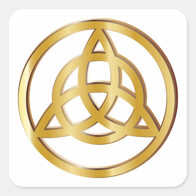 Adesivo Quadrado Símbolo Triquetra (Frente)