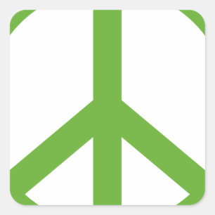 Adesivo Quadrado Símbolo Verde de Paz