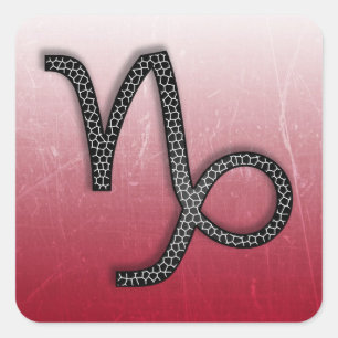 Adesivo Quadrado Símbolo Zodiac Capricórnio Goat Símbolo e Horoscóp