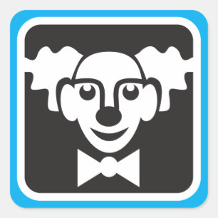 Adesivo Quadrado Símbolos de Palavras de Circo