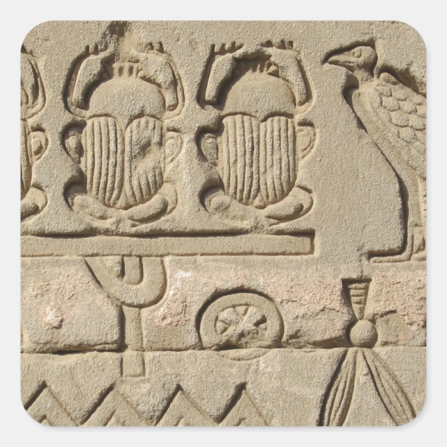 Adesivo Quadrado Símbolos do Egito Antigo (Frente)