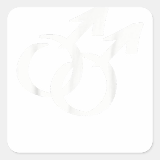 Adesivo Quadrado símbolos gay (Frente)