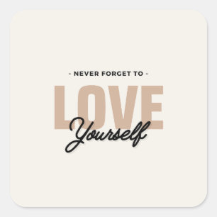 Adesivo Quadrado Simpe selflove