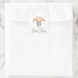 Adesivo Quadrado Simple Harry Potter - Dobby Baby Shower