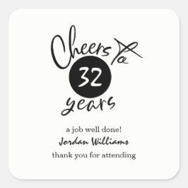 Adesivo Quadrado Simples aplausos a qualquer festa de aposentadoria